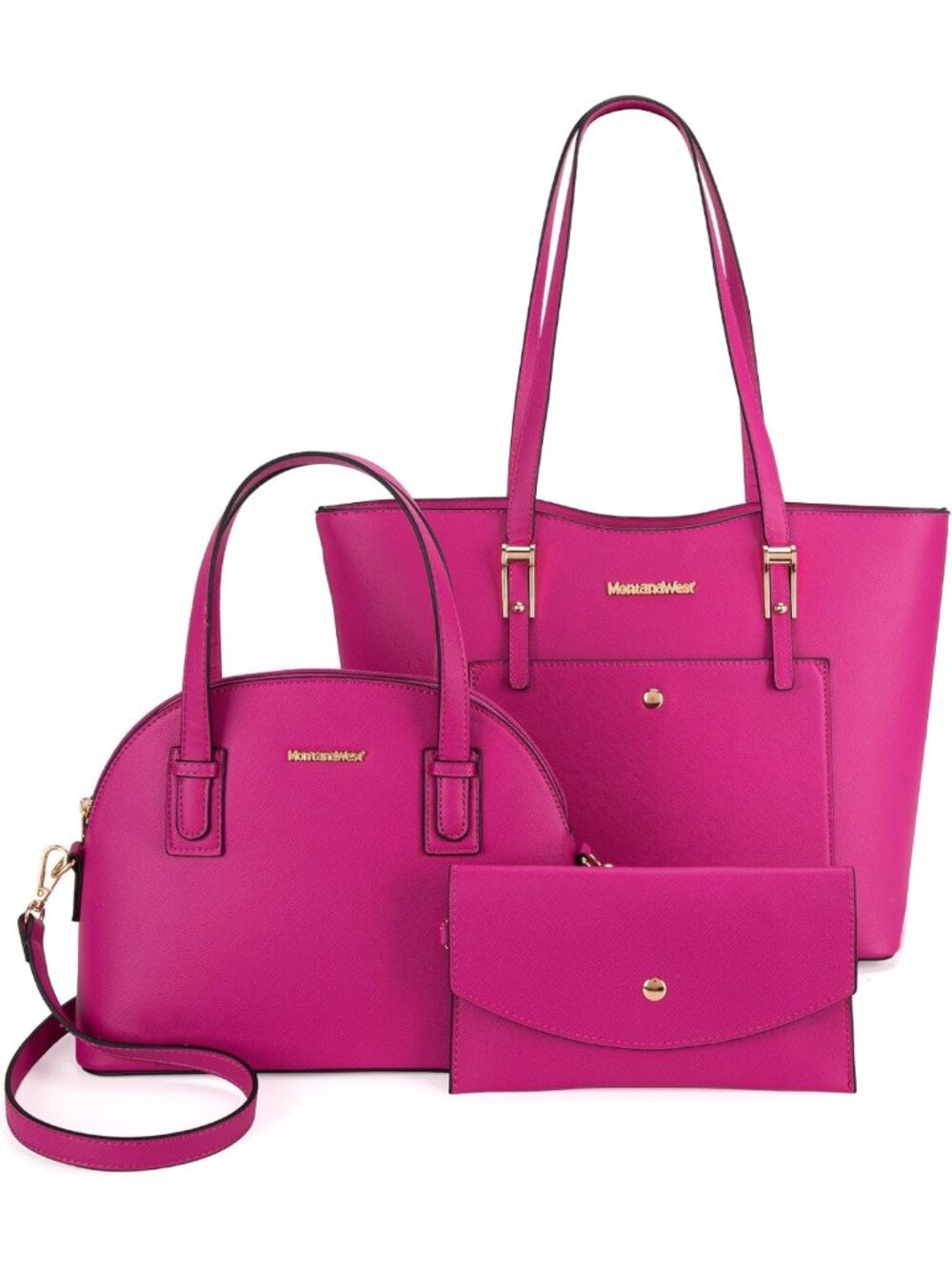 Stylish 3PCS Women's Tote Bag, Wallet & Shoulder Satchel Handbag Set - Chic